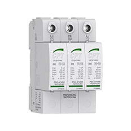 Protector de 3 Polos para sobretensión transitoria, Modelo PSC3-5/1000 PV, fotovoltaico y desenchufable, 7 x 5,4 x 9 centímetros, Color Blanco (Referencia: 77738377) Cover