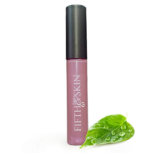 Fifth & Skin BOTANICAL LIP GLOSS Natural - 90% Organic - Gluten Free - Cruelty Free - Velvety Feel - Moisturizing Vitamin Rich (Lilac Plum)