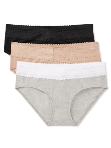 Image of Warner's womens Blissful Benefits No Muffin 3 Pack Hipster Panties