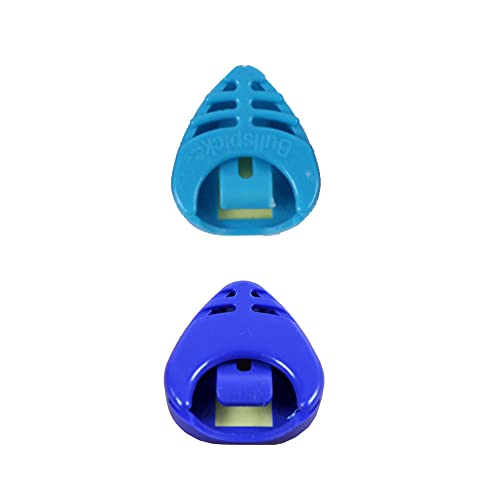 Rayzm Lot de 2 supports en plastique pour médiators de guitare, bleu et bleu clair - Les Beatles, Paul McCartney, John Lennon, RIngo Starr, George Harrison Rayzm Lot de 2 supports en plastique pour médiators de guitare, bleu et bleu clair