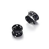 BodyBonita Dilataciones de Oreja de Silicona 2G(6mm)-8mm 2 Piezas, Túneles Flexibles con Borde Doble, Expansores para Piercing, Joyería de Estiramiento para Mujer y Hombre