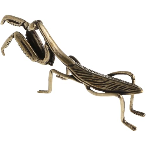 Figurilla Decorativa Mantis de Latón Oro 2.83" miniatura 2