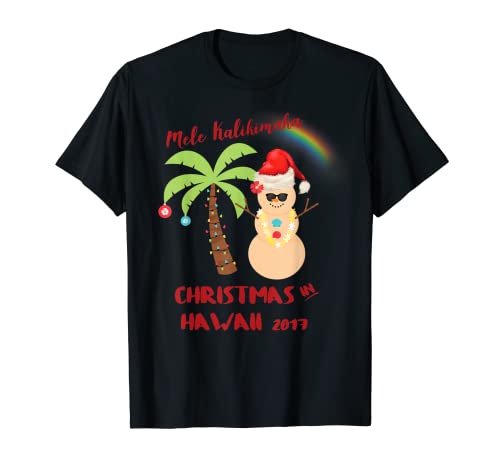 Mele Kalikimaka Shirt- Navidad Hawaii 2017 Vacaciones familiares Camiseta