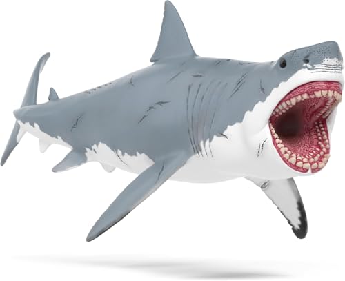 schleich Dinosaurs | Megalodon 15055 | detailgetreuer Urzeithai | Hai Figur | hochwertige Sammelfiguren | tolles Geschenk für Jungen Mädchen und Sammler | Spielzeug ab 3 Jahre | 28 x 11 x 12 cm