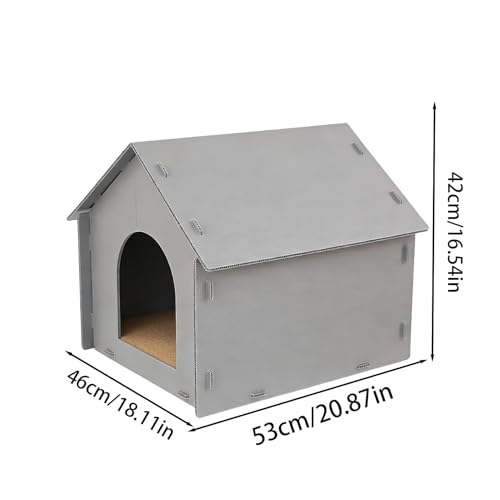 Niche pour chat abri pour animaux de compagnie résistant aux intempéries cabane isolée fermée - 6