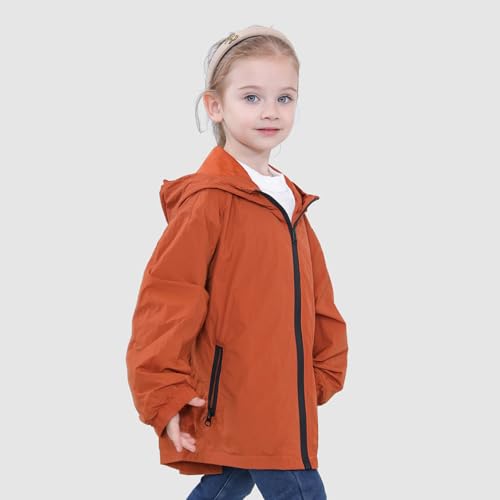 Image of Feidoog Toddler Boys Girls Jacket Windbreaker Hooded Zip Up Outerwear Coat