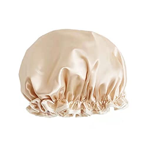 LFRNZS Bath Shower Cap , Shower Cap for Women, Shower Cap for Kids, Double Waterproof Layers Bathing Shower Hat, Reusable Shower Caps ,Medium Size