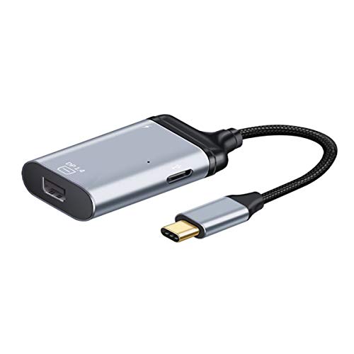 chenyang Hub USB C, USB C a Mini Displayport/USB C Data/PD 65W Carga rápida 3 en 1 Adaptador multipuerto compatible con pantalla/datos/carga que funciona al mismo tiempo