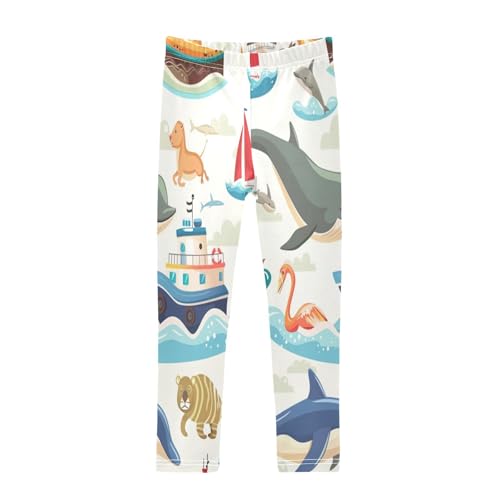 Toddler Girls Leggings Printed Yoga Pants Leggings Flamingos Whale for Kids