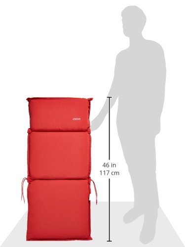 GO-DE Sesselauflage mittel mit Reißverschluss | In Uni Rot | 110 x 50 x 8 cm | 32382-25 - 32382-25 GO-DE Sesselauflage mittel mit Reißverschluss | In Uni Rot | 110 x 50 x 8 cm | 32382-25