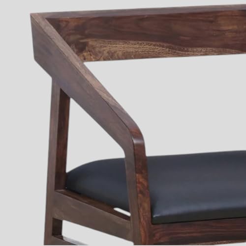 Image of Solid Sheesham Aram Chair for Living Room| Wooden Chair | Outdoor & Indoor Home Dining Room Furniture (Provincial Teak)
