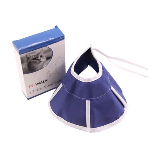 BESPORTBLE カラー 犬のアクセサリー 首輪 中型犬用ドッグコーン 再利用可能な犬用おむつ女性 繁殖 キャリア ソフトペットコーン 子犬 犬の毛布 小型犬コーン チョーカー Blue