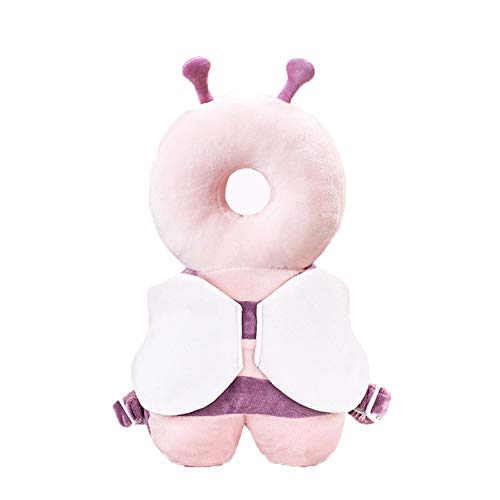 Feidoog Baby Head Protector Pad Cushion Adjustable Backpack for Crawling & Walking,Pink Bee Feidoog Baby Head Protector Pad Cushion Adjustable Backpack for Crawling & Walking,Pink Bee