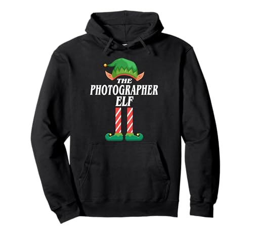 Photographer Elf Christmas Pajamas for Family Matching Elf Sudadera con Capucha