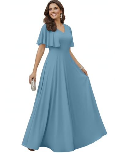 Image of KOH KOH Womens Long Elegant Bridesmaid Evening Cocktail Modest Maxi Dress