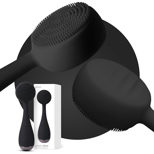 PMD Clean - Smart Facial Cleansing Device with Silicone Brush & Anti-Aging Massager - Waterproof - SonicGlow Vibration Technology - Clear Pores and Blackheads - Lift
