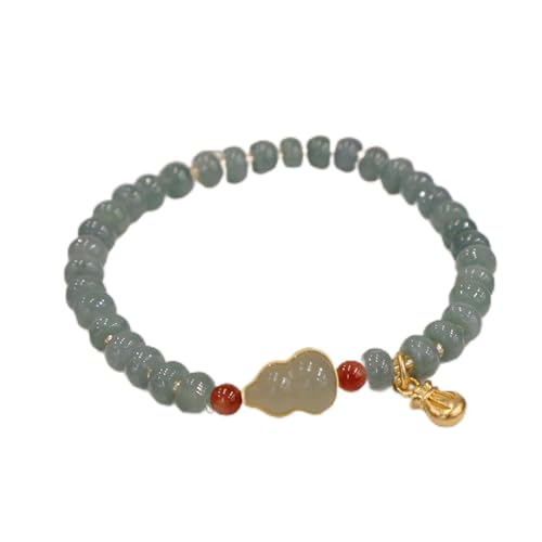 Bracelet émeraude naturelle 5.6mm et jade, votre porte-bonheur au quotidien
