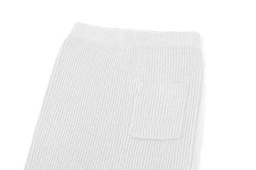 Image of chouyatou Women's Turtleneck 2 Piece Outfits Ribbed Knit Sweater Midi Pencil Skirt Set