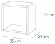 Composad | Set mit 3 Cubes der Linie VITRUVIA Set mit 3 Wandregalen, Möbelwürfeln, Würfelregalen, Wandregalen, (BxHxT) 35 x 35 x 28 cm, Farbe Eiche Honig, Made in Italy