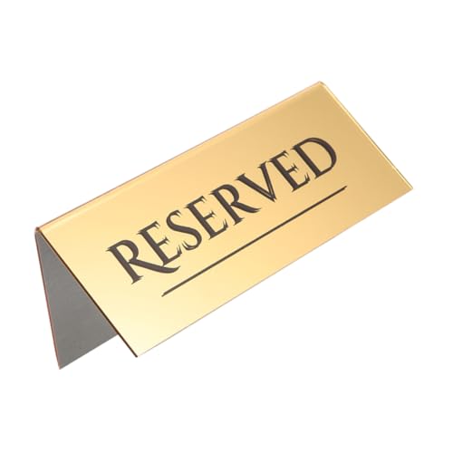 FUNOMOCYA Reserved Table Signs Acrylic Reserved Seat Tent Card for Weddings Banquets Events Elegant Table Top Display for Easy Guest Seating Location
