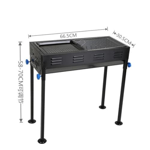 Barbecue charbon de bois portable avec support de cuisson extérieur - 3