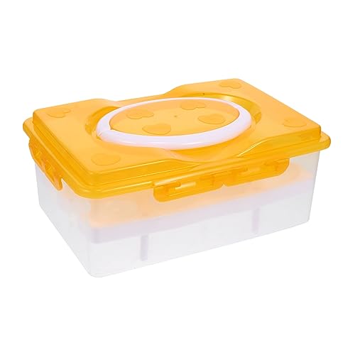 Angoily 卵保存箱 卵容器ラック 食品 積み重ね可能な卵容器 持ち帰り用の蓋付き食品容器 冷蔵庫の卵収納オーガナイザー 卵収納ケース 卵の容器 pp Orange 再利用可能