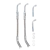 Acouto Snowmobile Ice Scratchers Kit, 2PCS Alloy Steel Galvanized Rust Proof with Single Installation, for Reverse Non Reverse Gear Equipped Snowmobiles Track Heights 2.5in