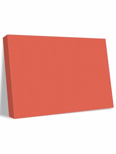 Canvas Wall Art - Solid Color Coral Red Framed Wall