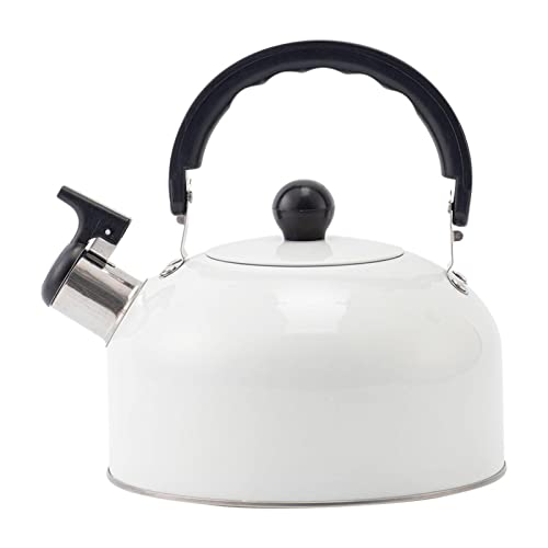 Maseaxi Bouilloire Sifflante, 3L Bouilloire Sifflante Induction, Bouilloire en INOX Bouilloire Rétro Vintage Bouilloire Sifflante avec Poignée, Poignée Ergonomique Isolée pour Cuisinière Tous Feux Cover