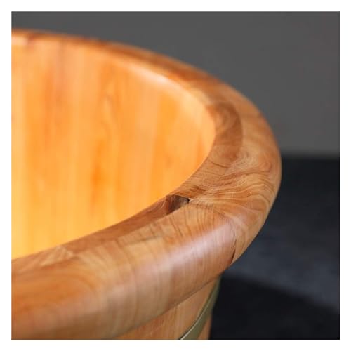 Tina de pies de madera maciza con masaje miniatura 5