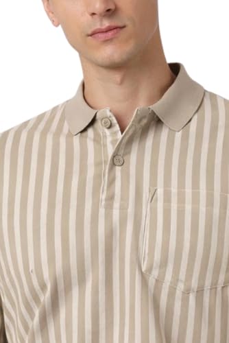 Image of SANE ORIGINALS Full Sleeves Polo T-Shirt for Men with Pocket || Stripe Collar and Pocket T-Shirt for Men Long Sleeves