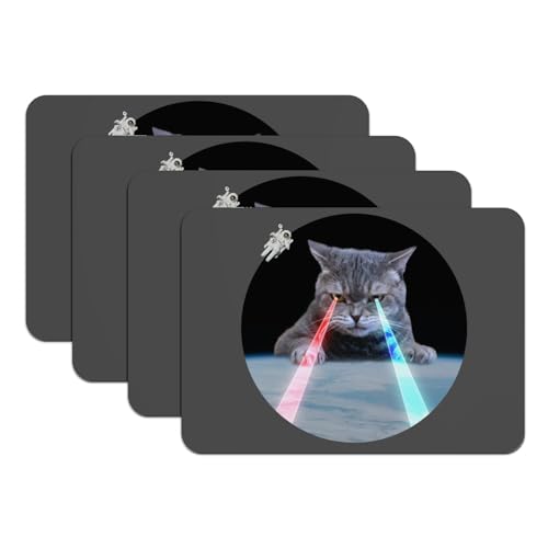Sets de table chat laser dessous caoutchouc pour protéger votre table