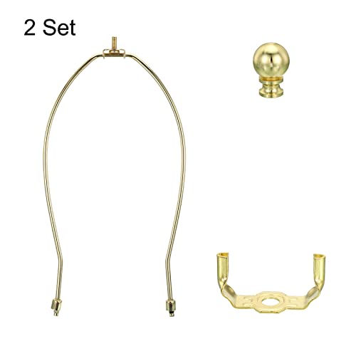 PATIKIL 11.5 Inch Lamp Harp Kit with Finial, 2 Set Detachable Shade Bracket Holder - Image 4