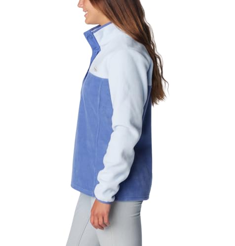 Image of Columbia Womens Benton Springs Half Snap II Pull Over Fleece Jacket, Dark Stone /Canoe /Vintage Blue, 3X