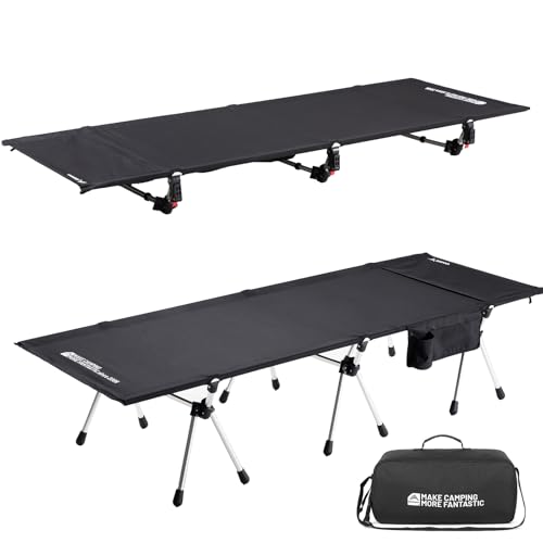 Camping-Cot-Height-Adjustable-with-Leg-Extenders-Support-330lbs Camping Cot Height Adjustable with Leg Extenders Support 330lbs - Image 1