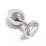 Mittlerer Metall-Analplug mit Kristall Klar : Sexy Anal Schmuck Butt Blug Sextoy Dildo