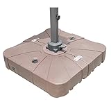 LKINBO Cantilever Umbrella Weighted Base Water & Sand Filled Large Sun Umbrella Base for Offset Handing Patio Umbrella Market Pool Garden Balconies beaches (Brown)