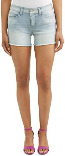 Wash Denim Jeans with Frayed Hem 