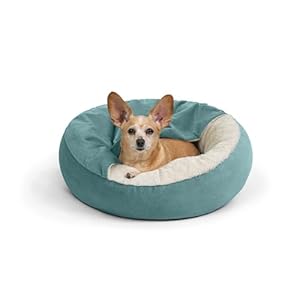 Best Friends by Sheri Cozy Cuddler Ilan Microfiber Hooded Blanket Cat and Dog Bed in Tide Pool 23″x23″