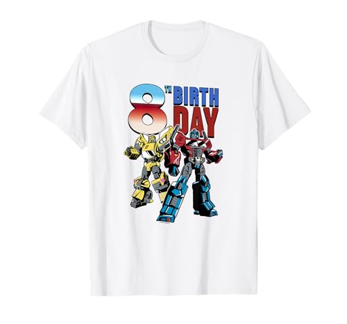 Transformers 8th Birthday Optimus Prime and Bumblebee Poster T-Shirt