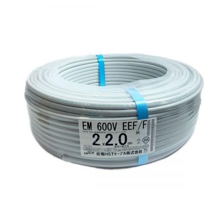 Amazon.co.jp: 住電HSTケーブル EM600V EEF/F 2.0mm×2芯 黒白 100m