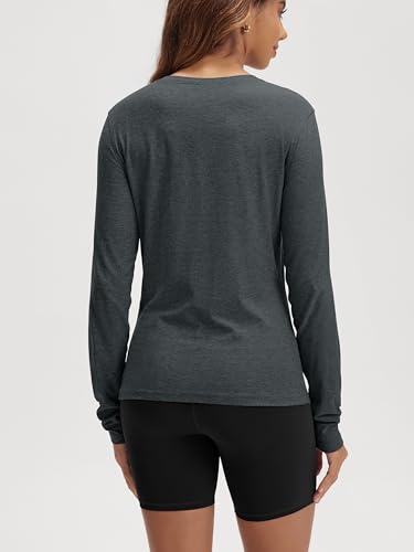 Image of ODODOS Women's Long Sleeve T-Shirt - Ultra Soft odSTRATUM Tech Performance Top UPF 50+ Breathable Crew Neck Pullover