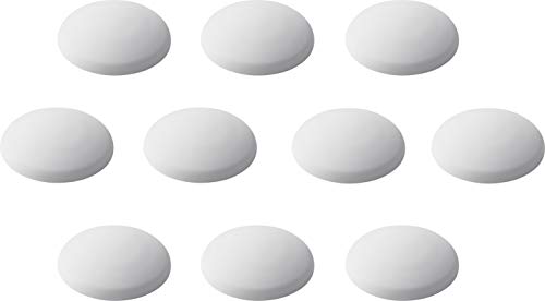 Metafranc 431816 Lot de 10 butoirs de porte autocollants Blanc Ø 40 mm Cover