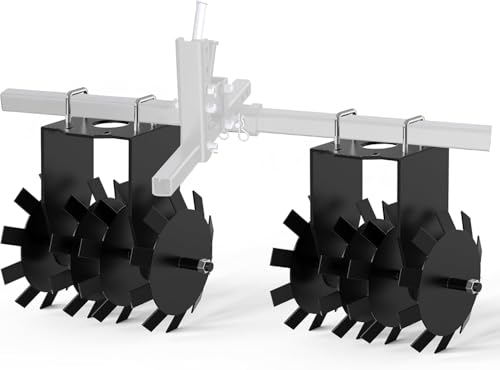 Sunvasagoo 2 Pieces Heavy Duty Disc Harrow, ATV/UTV Towed Disc Plow with General 2