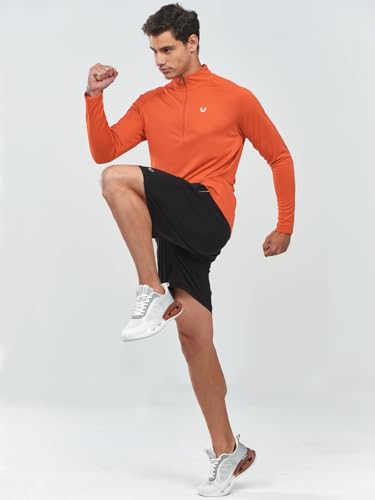 Image of NORTHYARD Men's Quarter Zip Pullover Athletic Running Shirt Long Sleeve