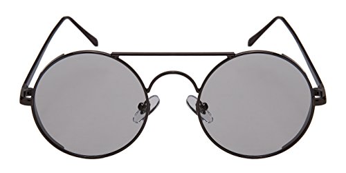 Round Side Shield Sunglasses w/Flat Color Lens 5115-FLCR2