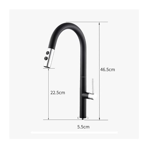 Robinet de cuisine avec douchette amovible sans contact et mitigeur d'eau - 4