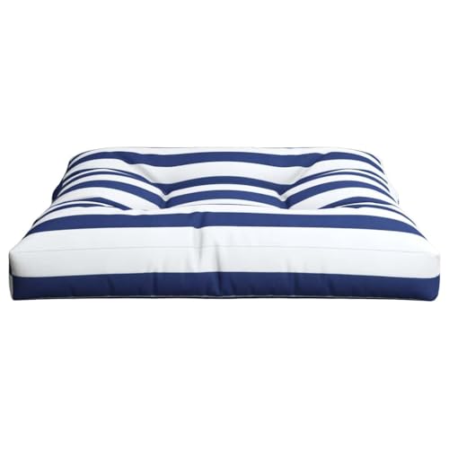 Coussin pour palette 80x80 cm rayures bleues en polyester - 6