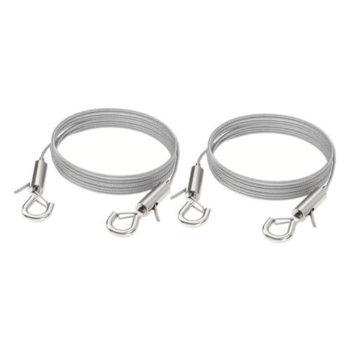 NUOBESTY 2 piezas Cuerda de Acero Inoxidable Colgar Cuadros Alambre Ajustable con Gancho Doble Resistente para Espejos y Decoración Hogar y Oficina