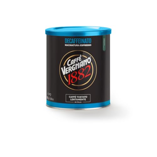 Caffé Vergnano 1882 Lata Café 100% Arábica Molido Descafeinado - 1 x 250 gramos